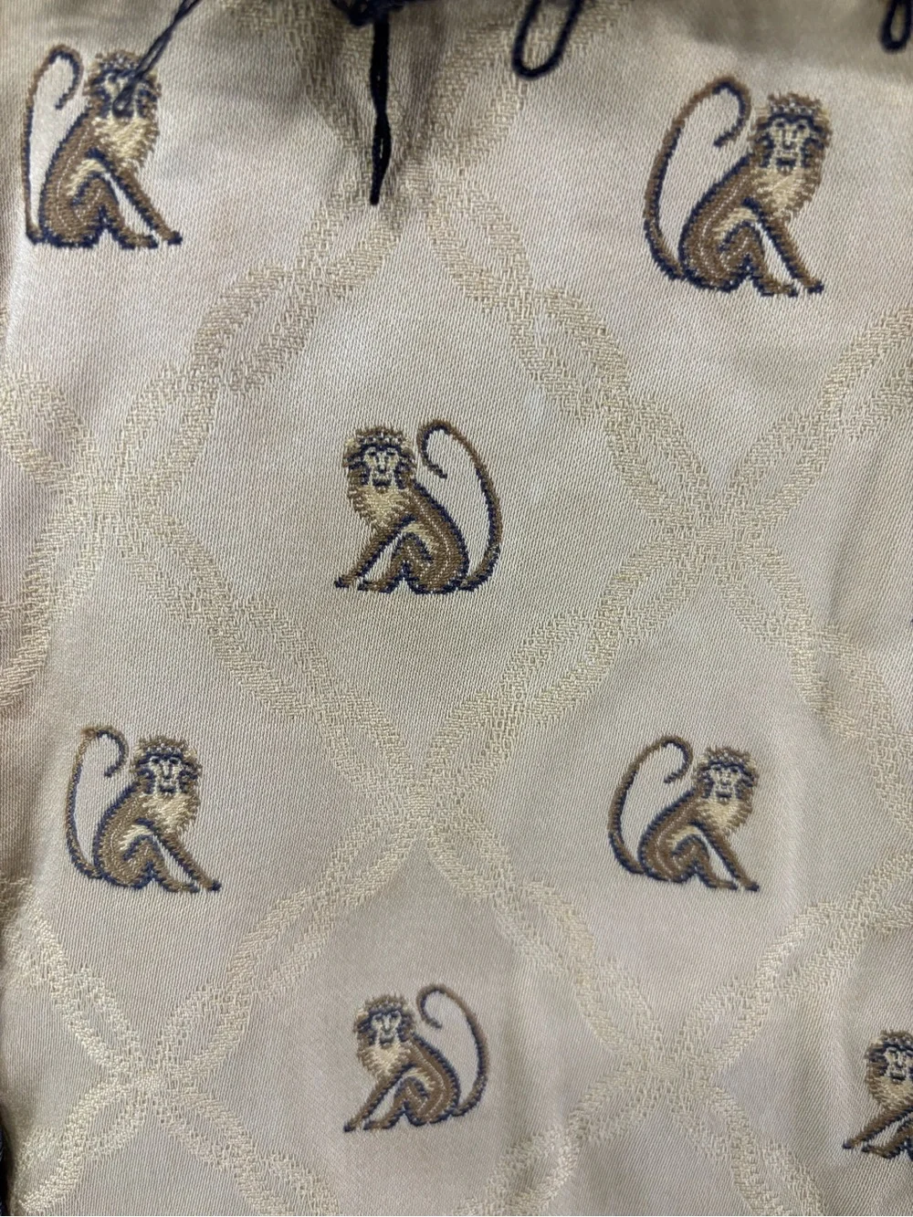 Vtg Needlepoint  Regal Ralph Monkey Pillow 12' Fun Fringe Pillow Cover